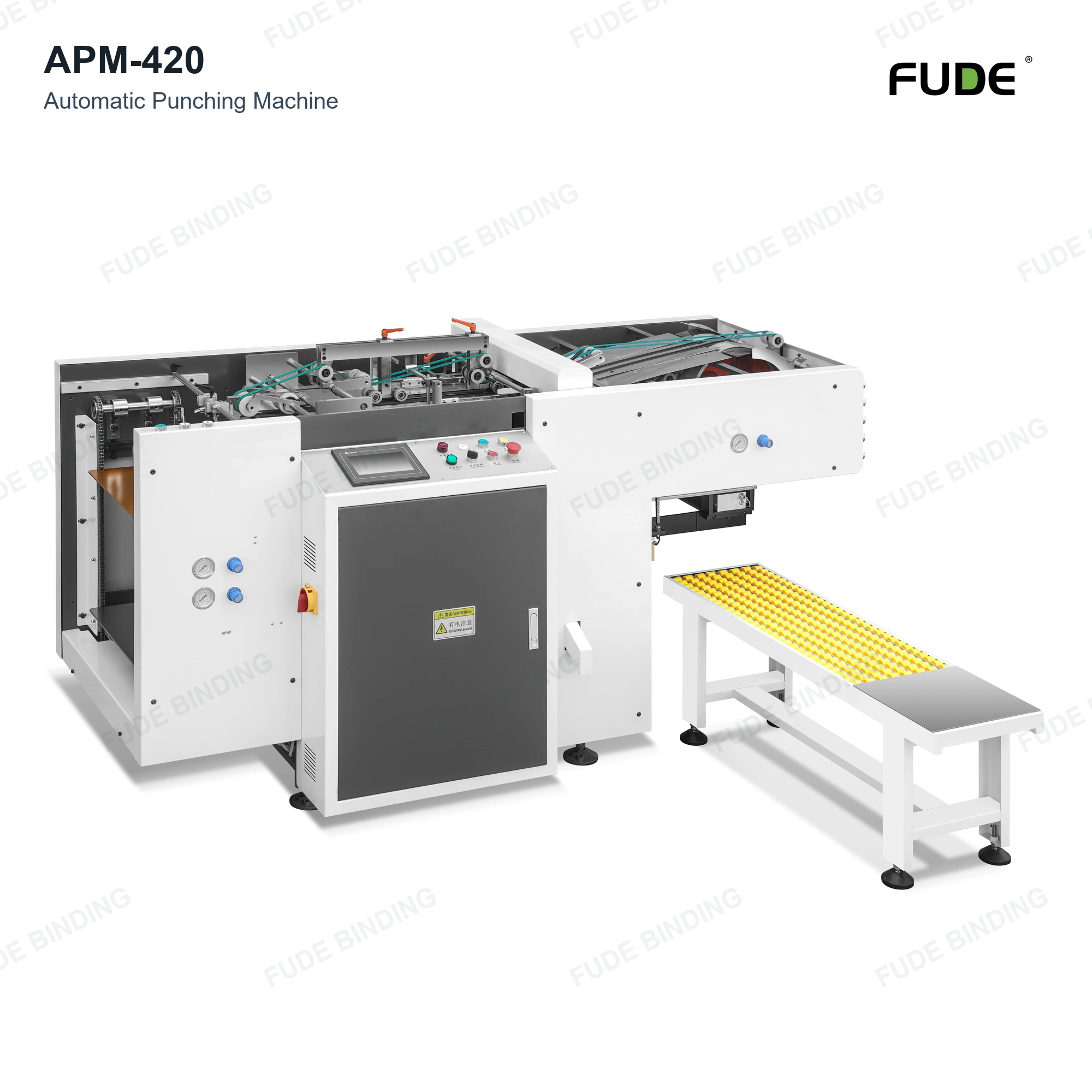 APM-420 Peiriant Dyrnu Papur A Gorchudd Awtomatig, 420 mm